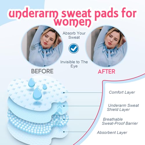 Armpit Sweat Pads - Disposable, Hypoallergenic Underarm Protection