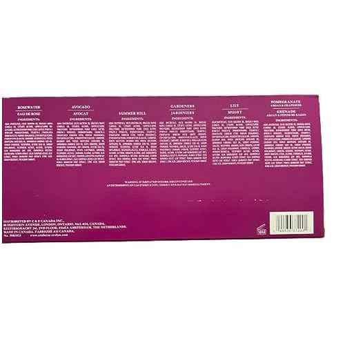 Crabtree And Evelyn 6 pc Hand Therapy Set .9 Oz each Pomegranate, Lily, Gardner's, Summer Hill, Avocado, Rosewater Hand lotion