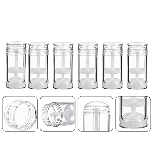 10 Pcs 30ml Empty Deodorant Containers Twist-up Filling Stick Clear Plastic Deodorant Container 1 Oz Refillable Deodorant Bottles Bottom-fill Round Lip Balm Tubes for DIY Lipstick Crayon Chapstick