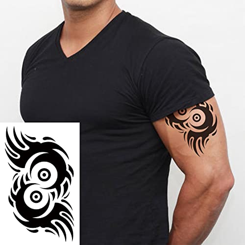 19-Piece Temporary Tattoo Stickers Wolf Scorpion Full Arm