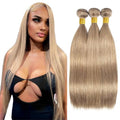 Ash Blonde Human Hair Bundles 30-34 Inch Straight #22