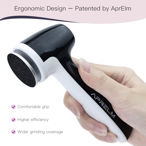 APRELM Electric Foot Callus Remover - 3-Speed Pedicure File with 120 Discs