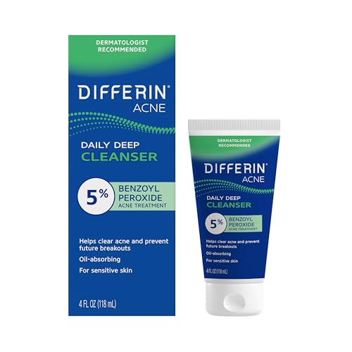 Differin 5% Benzoyl Peroxide Acne Cleanser, 4oz