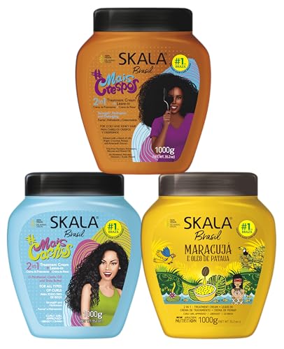 SKALA Curl Cream 3-Pack Bundle - Hydrating 2-in-1 Conditioner