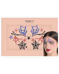 Mercy London Spiderweb Face Gems - Red, Blue & Black Stick-On Crystals