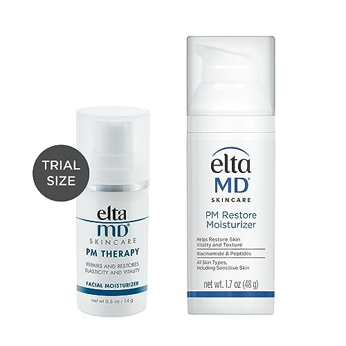 EltaMD PM Restore Facial Moisturizer Lotion, Night Moisturizer for Face, Restores Skin Elasticity and Moisturizes and Repairs Skin Overnight, Safe for Sensitive Skin.