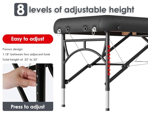 CLORIS 84" Professional Massage Table Portable Folding Adjustable