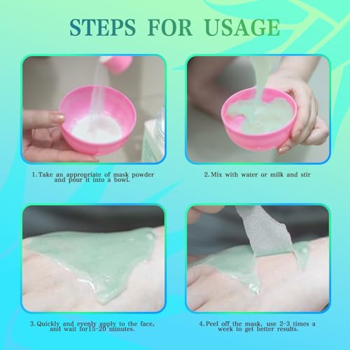 Jelly Face Mask,Aloe Vera Moisturizing Jelly Mask Powder for Facials,Professional Peel Off Peel Off Hydro Face Mask Powder for Fight Fine Lines, Face Mask Skin Care, DIY SPA 23 FL OZ