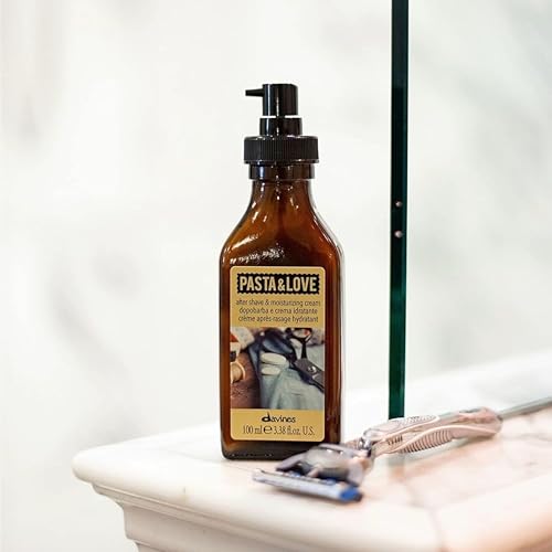 Davines Pasta & Love After Shave & Moisturizing Cream, Soothing Post-Shave Treatment - Calms Razor Burn, Reduces Redness & Hydrates Sensitive Skin for Softness, 3.38 Fl Oz