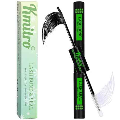 Lash Cluster Glue Bond and Seal Waterproof Eyelash Glue Upgrade 150Hours Strong Hold Long-Lasting 2 in 1 Lashes Bond and Seal Eyelashes Clusters DIY at Home Latex-Free for Sensitive Eyes, by Kmilro
