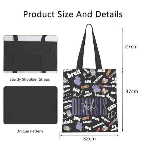 POFULL Dialysis Nurse Gifts Dialysis Technician Cosmetic Bag Dialysis Patient Care Tech Gift