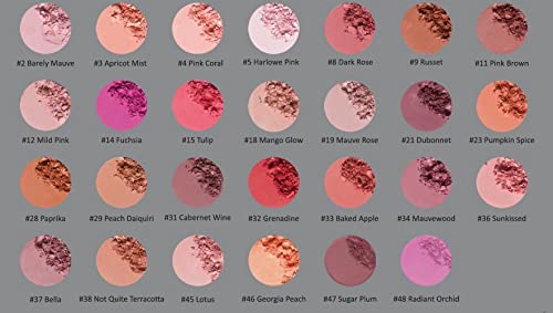 Pure Ziva Apricot Mist Vegan Blush Pressed Cheek Color Powder, Talc & Paraben Free, No Animal Testing & Cruelty Free