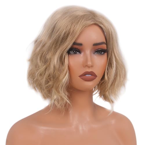 R REEWES FASHION HAIR Short Blonde Wavy Wig Model W5872L#15BH613 – Shoulder Length, Highlighted