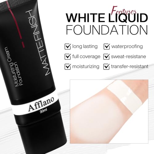 White Full Coverage Foundation Makeup – Waterproof, 30ml