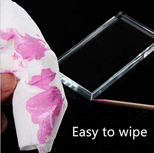 Glass Nail Art Palette - Makeup Mixing Board 4x2 Inch