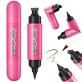 Dual-End Winged Eyeliner Stamp Pen - Waterproof Brown