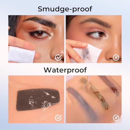 Eyebrow Stamp Kit with 10 Stencils & Waterproof Brow Cream