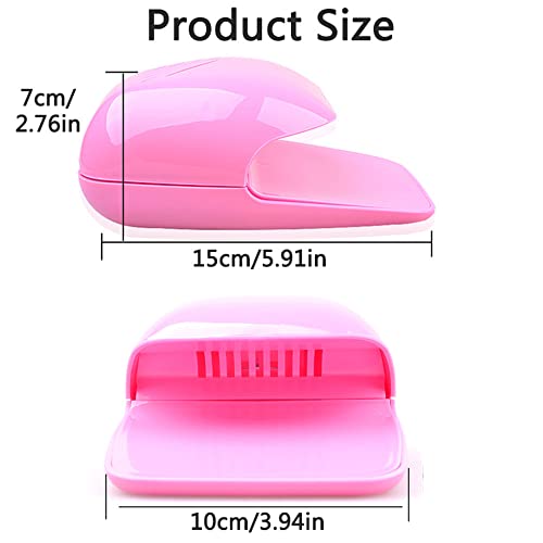 Portable Acrylic Kids Nail Dryer,Nail Fan Dryer for Regular Nail Polish,Quick Dry Nail Art Polish Machine, Safe for Hands, Skin, Blower for Fingernail Toenail Pink