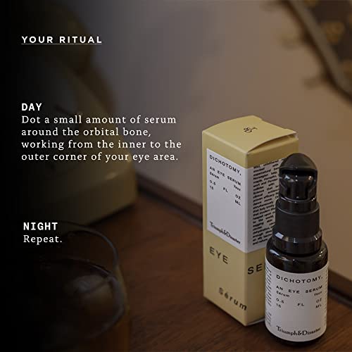 TRIUMPH & DISASTER | Dichotomy Eye Serum | Anti-Aging, Targeting Dark Circles, Crows Feet & Puffiness for Men - 0.5 fl oz