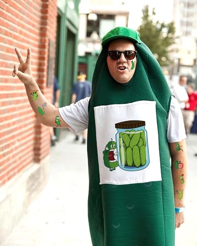 138Pc Funny Pickle Temporary Tattoos for Parties