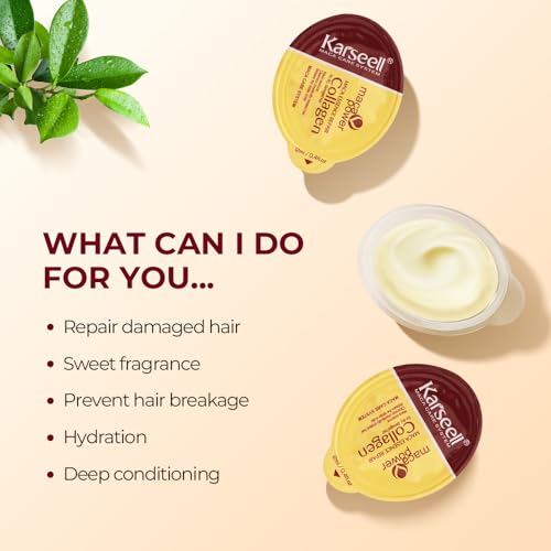 Karseell 8 Pack Travel-Size Collagen Hair Mask for Dry Hair