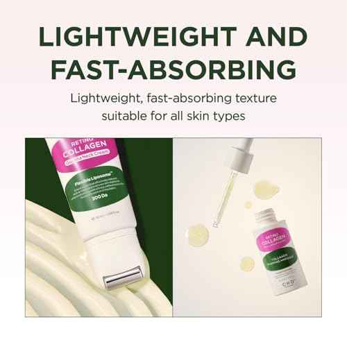 CKD Retino Collagen Gua Sha Neck Cream & Facial Serum Duo Set - Firming, Elasticity Boosting, and Deep Moisturizing. Korean Skincare Gift Set for Special Occasions and Daily Use