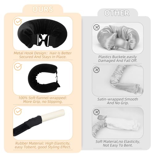 Jumbo Satin Heatless Hair Curler Rods for Overnight Curls - 3 Pack