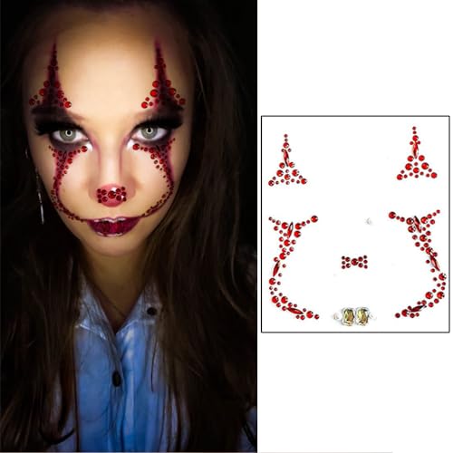 Face Gems Jewels Temporary Tattoos for Halloween