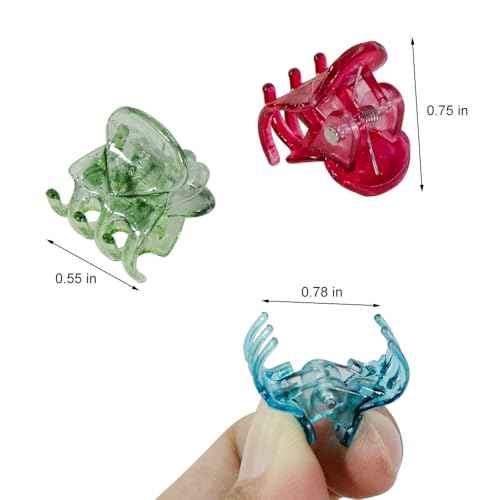 70 PCS Mini Hair Claw Clips£¬ Bangs Strong Grip Multifunction Clamp Clips. (Multi-colored)