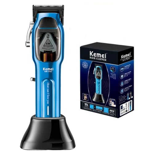 KEMEI KM-1763 Professional Hair Clippers for Men - Cordless & USB Rechargeable