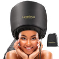 Hooded Hair Dryer Diffuser Cap with Headband - Reduces Heat Around Ears for Fast, Deep Conditioning, Curly Hair