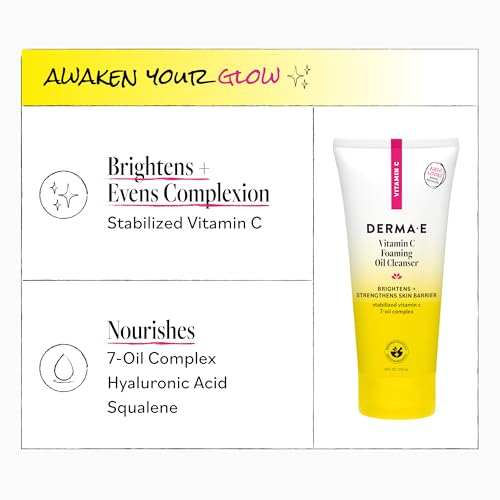 Derma E Vitamin C Foaming Oil Cleanser, 6 Fl Oz