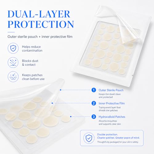 Acne Needle & Pimple Patches Set - 50 Needles + 72 Dots