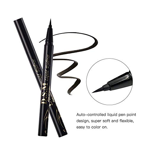Waterproof Liquid Eyeliner Pen - Long Lasting & Smudgeproof, 2 Pack