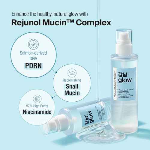 Rejunol Mucin PDRN Serum 3.3floz - 97% Snail Mucin I Panthenol I Niacinamide I Korean Skin Care I Face Exfoliator I Face Moisturizer | Salmon DNA