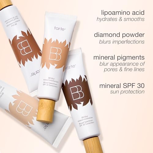 Tarte BB Blur Tinted Moisturizer SPF 30 - Medium Light Buildable Coverage, Natural Matte Finish, Vegan & Cruelty-Free