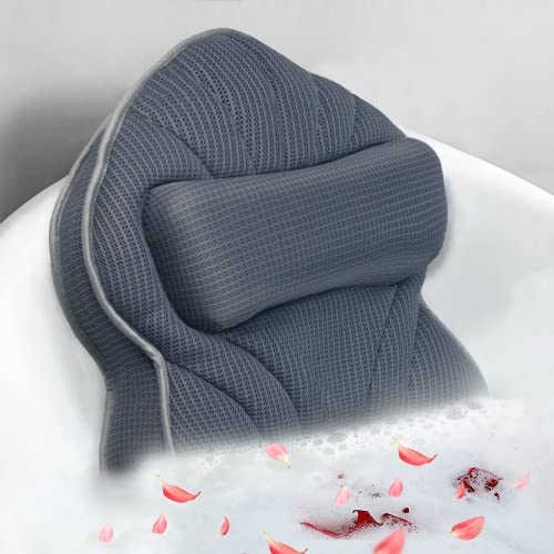 Extra Thick Bath Pillow with Suction Cups - Neck & Back Support