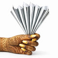 24 Empty Henna Cones with Pins - Pre-Rolled Applicators