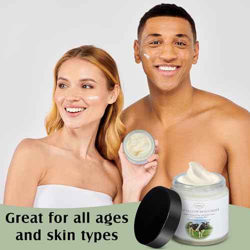 Beef Tallow Moisturizer,Beef Tallow for Skin,Organic Grass Fed Beef Tallow with Raw Honey Moisturizing Cream, Whole Body & Face Moisturizer£¨4oz£©