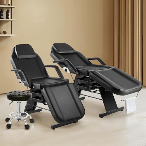 KIIUMI Tattoo Chair & Facial Bed with Hydraulic Stool - Multi-Purpose Salon