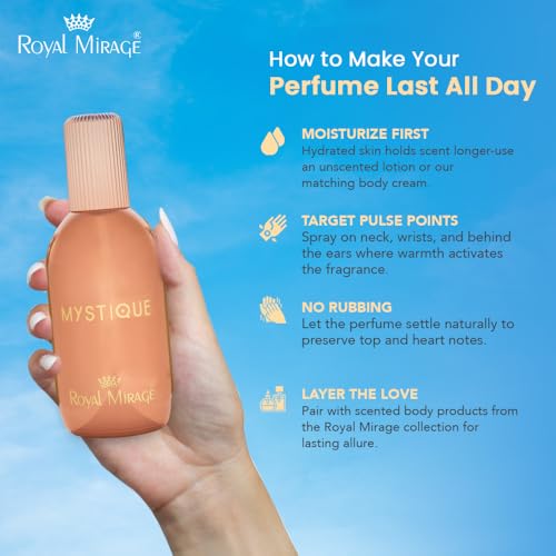Royal Mirage Mystique Eau de Toilette for Women & Men - Fresh Citrus Woody Scent, 3.4 oz / 100ml - Variation: Mystique