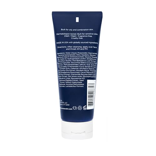 ATWATER Oil Regulator Men's Face Moisturizer, Oil Control Complex with Salicylic Acid and Niacinamide, Lightweight Unscented Formula for Oily Skin - 3.4 oz