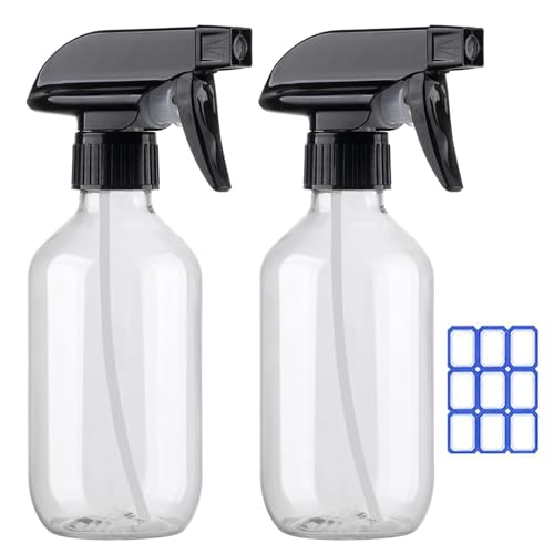 10oz Plastic Spray Bottles with Adjustable Nozzle - Mist & Stream