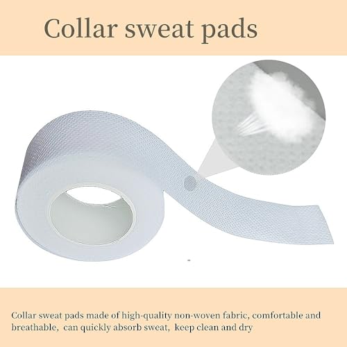 Collar Protector Sweat Pads - 5 Self-Adhesive Absorbent Rolls