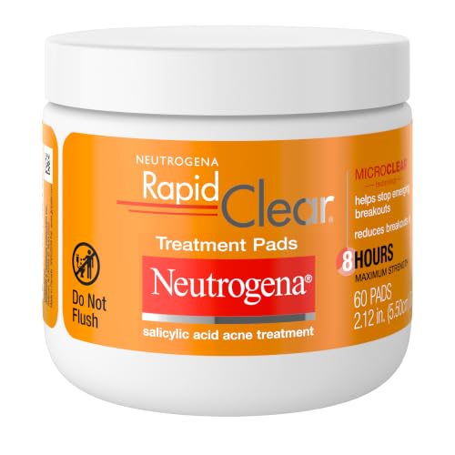 Neutrogena Rapid Clear Acne Pads, 2% Salicylic Acid, 60 Count