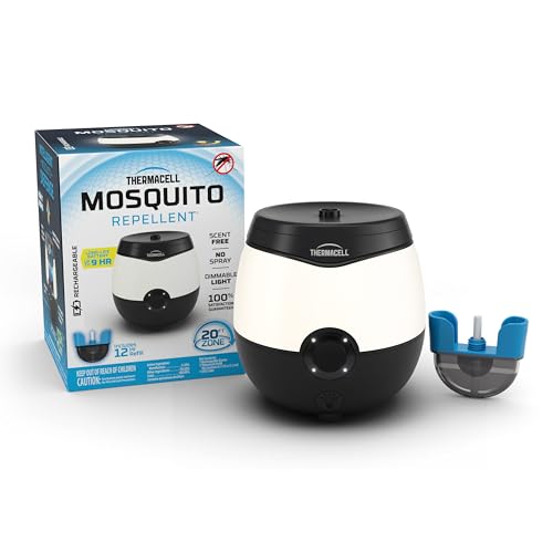 Thermacell Patio Shield EL55A Mosquito Repellent E-Series Rechargeable Repeller; 20' Mosquito Protection Zone; Includes 12-Hour Repellent Refill; No Spray, Flame or Scent; Bug Spray Alternative