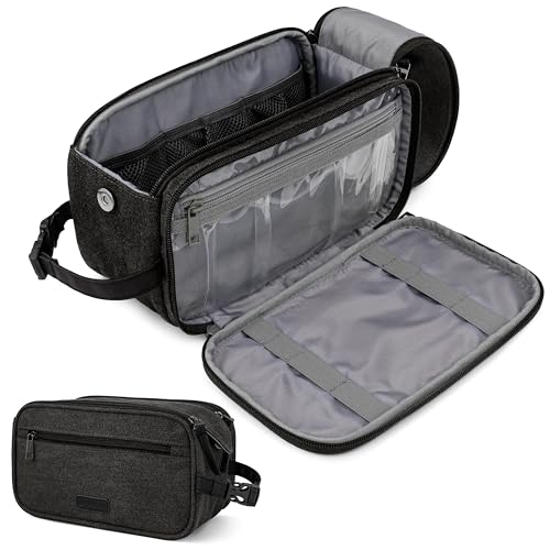 PAVILIA Canvas Dopp Kit – Large Travel Toiletry Bag for Men