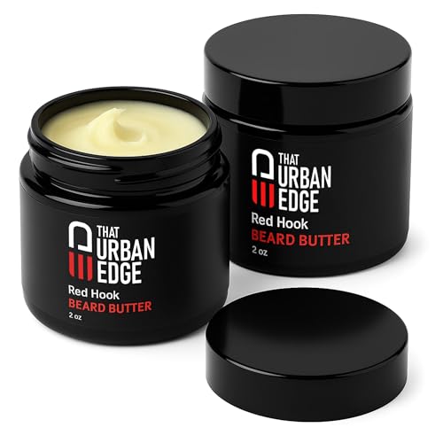 Urban Edge That Beard Butter for Black Men & All Beard Types ? Anti-Itch Beard Moisturizer & Softener with Shea Butter & Argan Oil ? Beard Balm & Cream Conditioner Alternative ? Red Hook Scent ? 2 oz