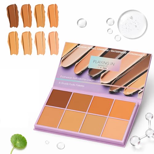 Soft Matte Cream Concealer Palette - 8 Shades Full Coverage