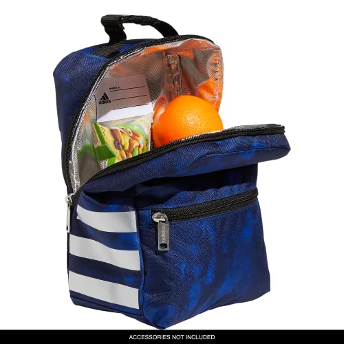 adidas Santiago 2 Insulated Lunch Bag, Stone Wash Team Royal Blue/Black/Silver Metallic, One Size